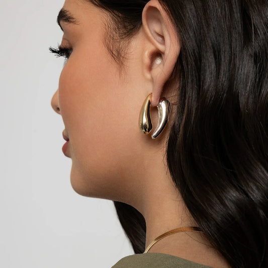 Knight & Day Double Sided Mixed Metal Earring