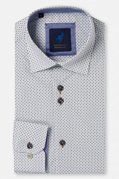 Benetti Kevin Modern Fit Shirt - Coffee