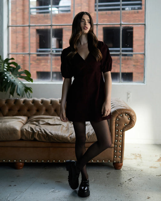 Diesel Bijou Cord Dress - Deep Cherry