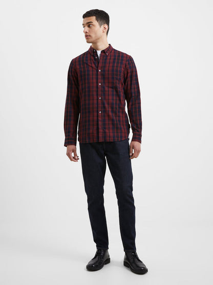 French Connection Check Shirt - Bordeaux