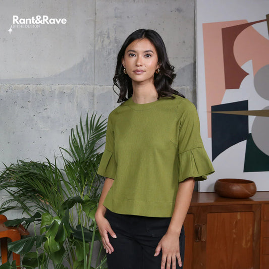 Rant & Rave Lin Top - Green