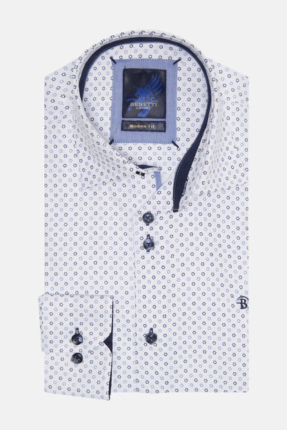 Benetti Lincoln Pattern Shirt - Navy