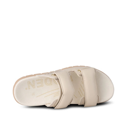 Woden Lisa Leather Sandal - Cream