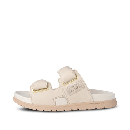Woden Lisa Leather Sandal - Cream