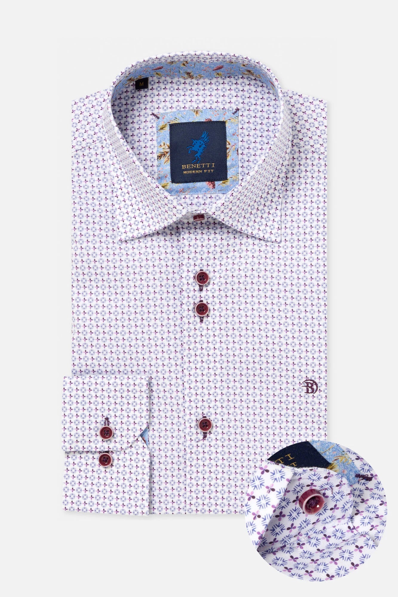 Benetti London Long Sleeve Shirt - Lilac