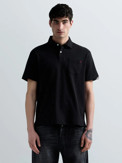 Replay Interlock Jersey Polo - Black