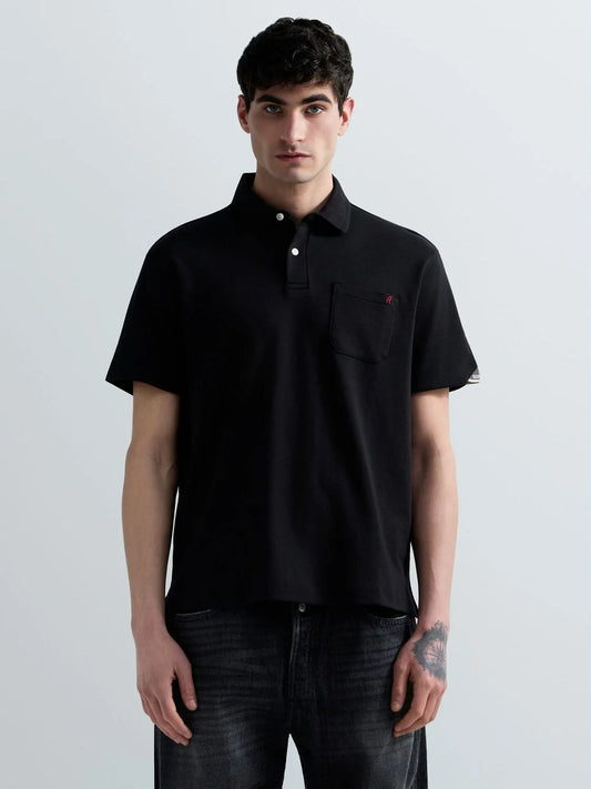 Replay Interlock Jersey Polo - Black