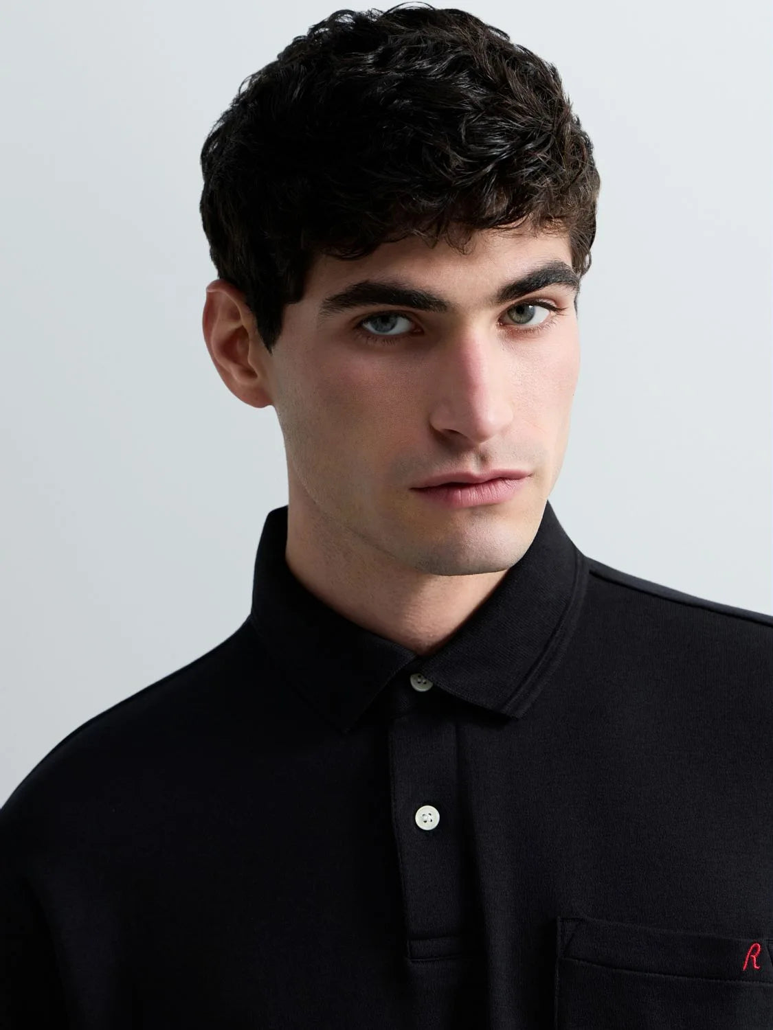 Replay Interlock Jersey Polo - Black