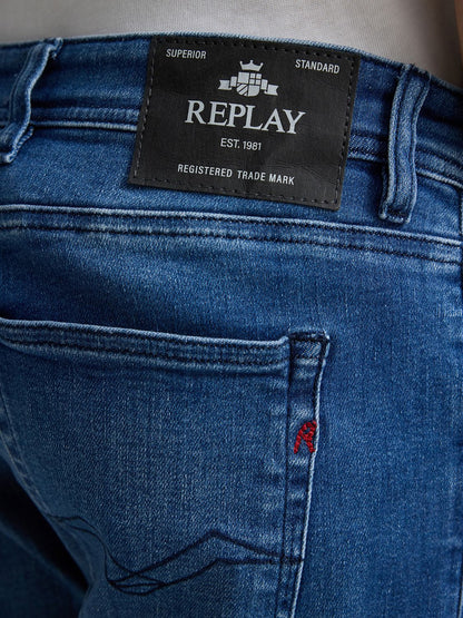 Replay Grover Straight Fit Jean - Blue Wash