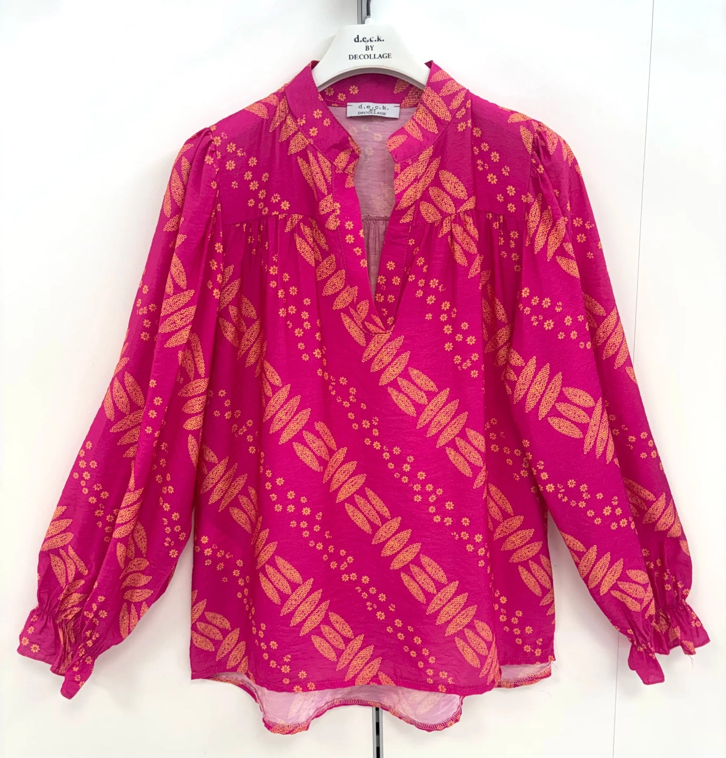 Deck Printed Blouse - Fuchsia