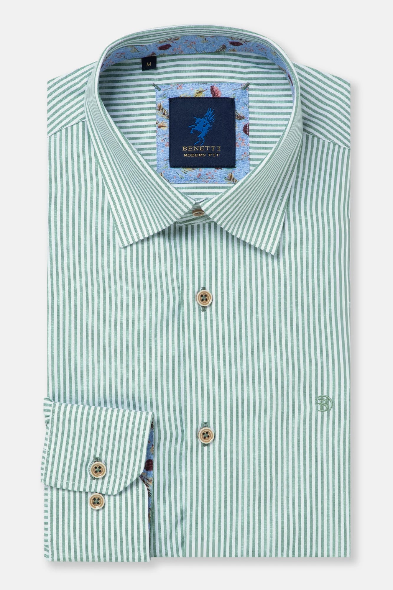 Benetti Alexander Long Sleeve Modern Fit Shirt - Sage