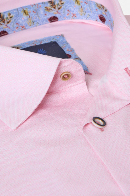 Benetti Arlo Long Sleeve Modern Fit Shirt - Pink