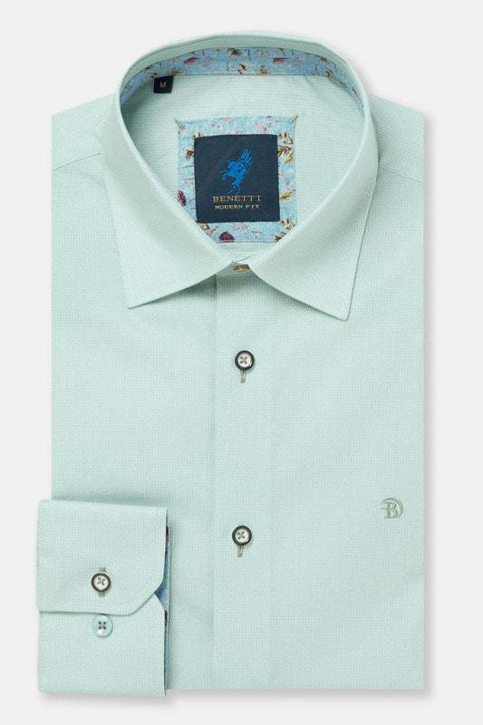 Benetti Arlo Long Sleeve Modern Fit Shirt - Sage