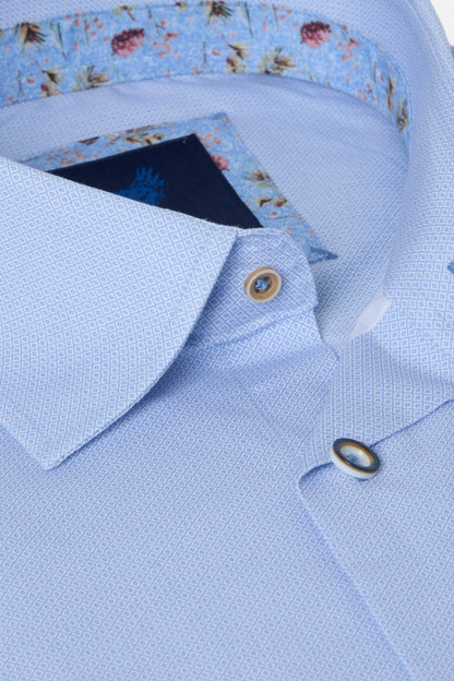 Benetti Arlo Long Sleeve Modern Fit Shirt -Sky