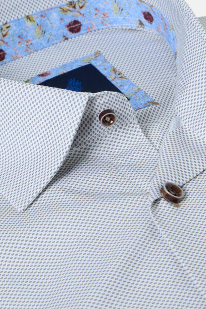 Benetti Beckham Long Sleeve Modern Fit Shirt - Coffee