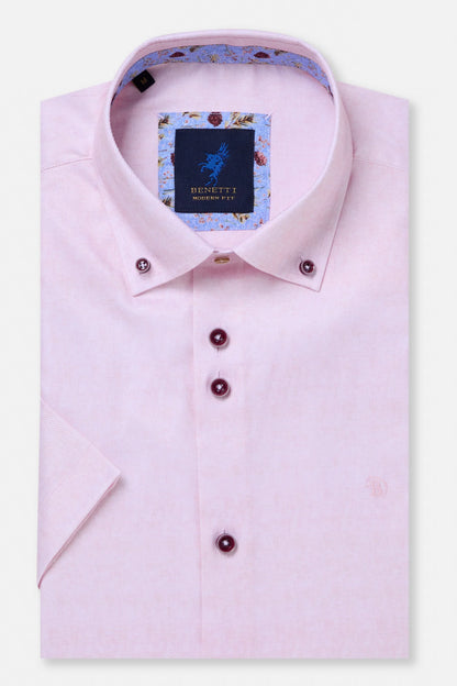 Benetti Brax Short Sleeve Modern Fit Shirt - Pink