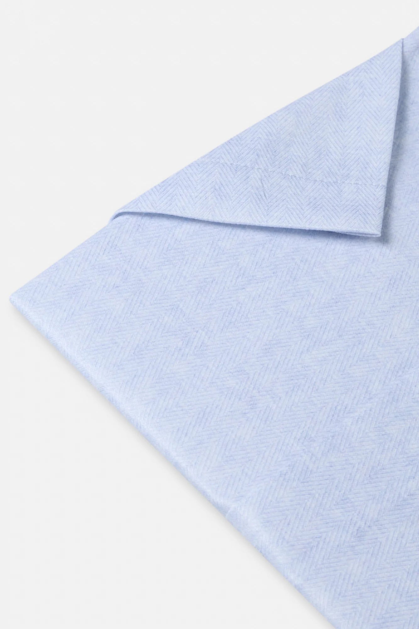 Light blue fabric on a white background
