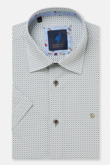 Benetti Finn Short Sleeve Modern Fit Shirt - Mint