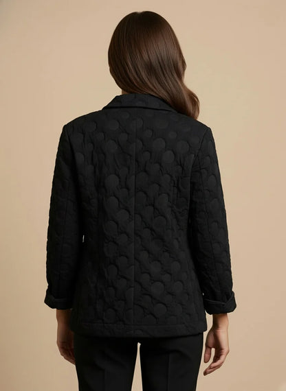 Deck Printed Polka Blazer - Black