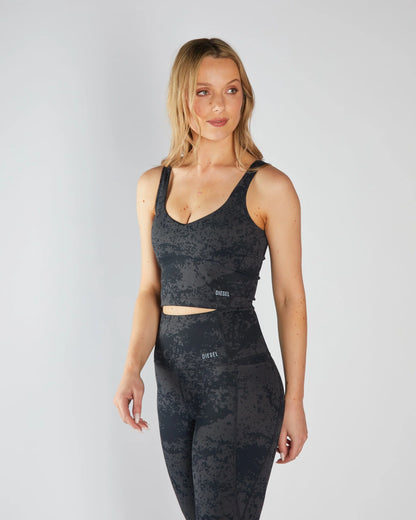 Diesel Mia Vest - Black Acid Wash