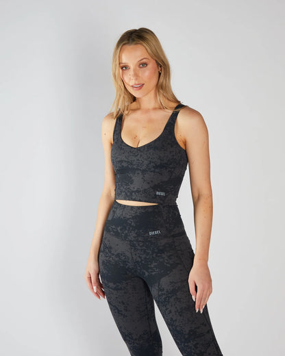 Diesel Mia Vest - Black Acid Wash