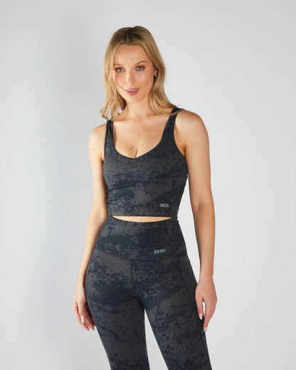 Diesel Mia Vest - Black Acid Wash