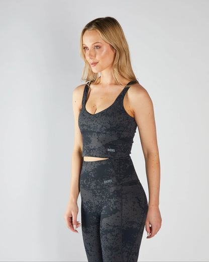 Diesel Mia Vest - Black Acid Wash