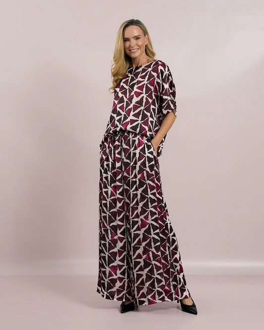 Deck Printed Top - Mulberry