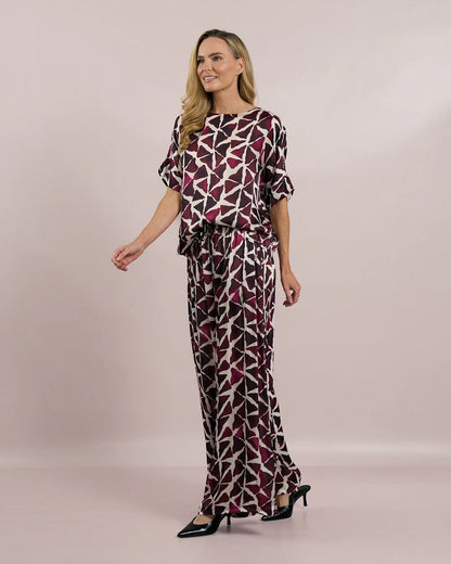 Deck Printed Top - Mulberry