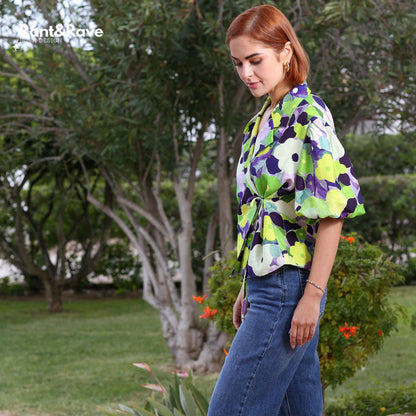 Rant & Rave Morgan Wrap Top - Green