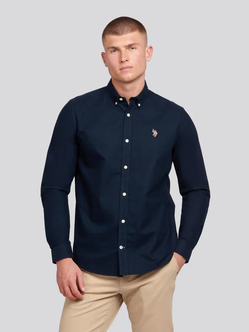 U.S. POLO ASSN. Oxford Long Sleeve Shirt - Dark Sapphire