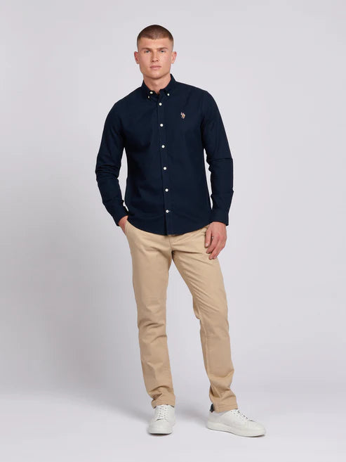 U.S. POLO ASSN. Oxford Long Sleeve Shirt - Dark Sapphire