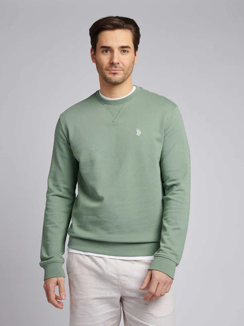U.S. POLO ASSN. Crew Green Sweater - Green Bay