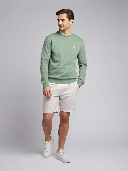 U.S. POLO ASSN. Crew Green Sweater - Green Bay