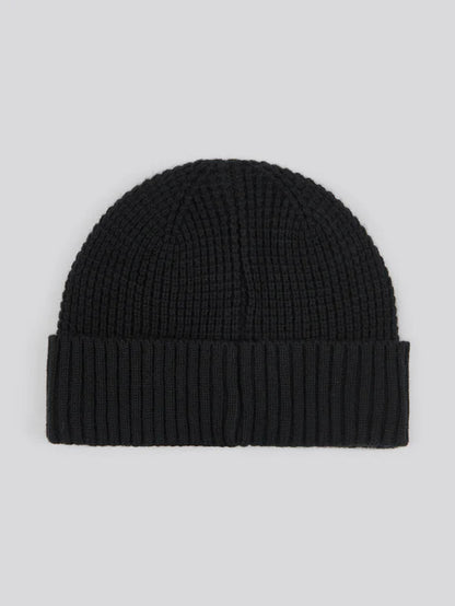 U.S.Polo Assn. Fleece Lined Waffle Knit Beanie - Black