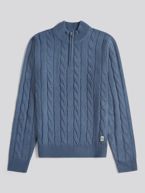 U.S. POLO ASSN. Cable Knit Funnel - Vintage Indigo
