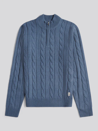U.S. POLO ASSN. Cable Knit Funnel - Vintage Indigo