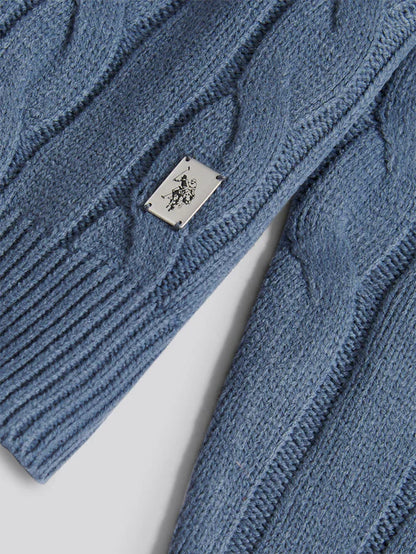 U.S. POLO ASSN. Cable Knit Funnel - Vintage Indigo