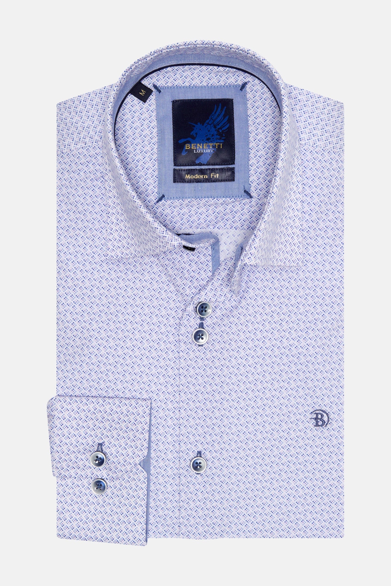 Benetti Mustang Pattern Shirt -  Lilac