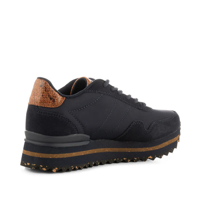 Woden Nora Leather Runner - Dark Navy