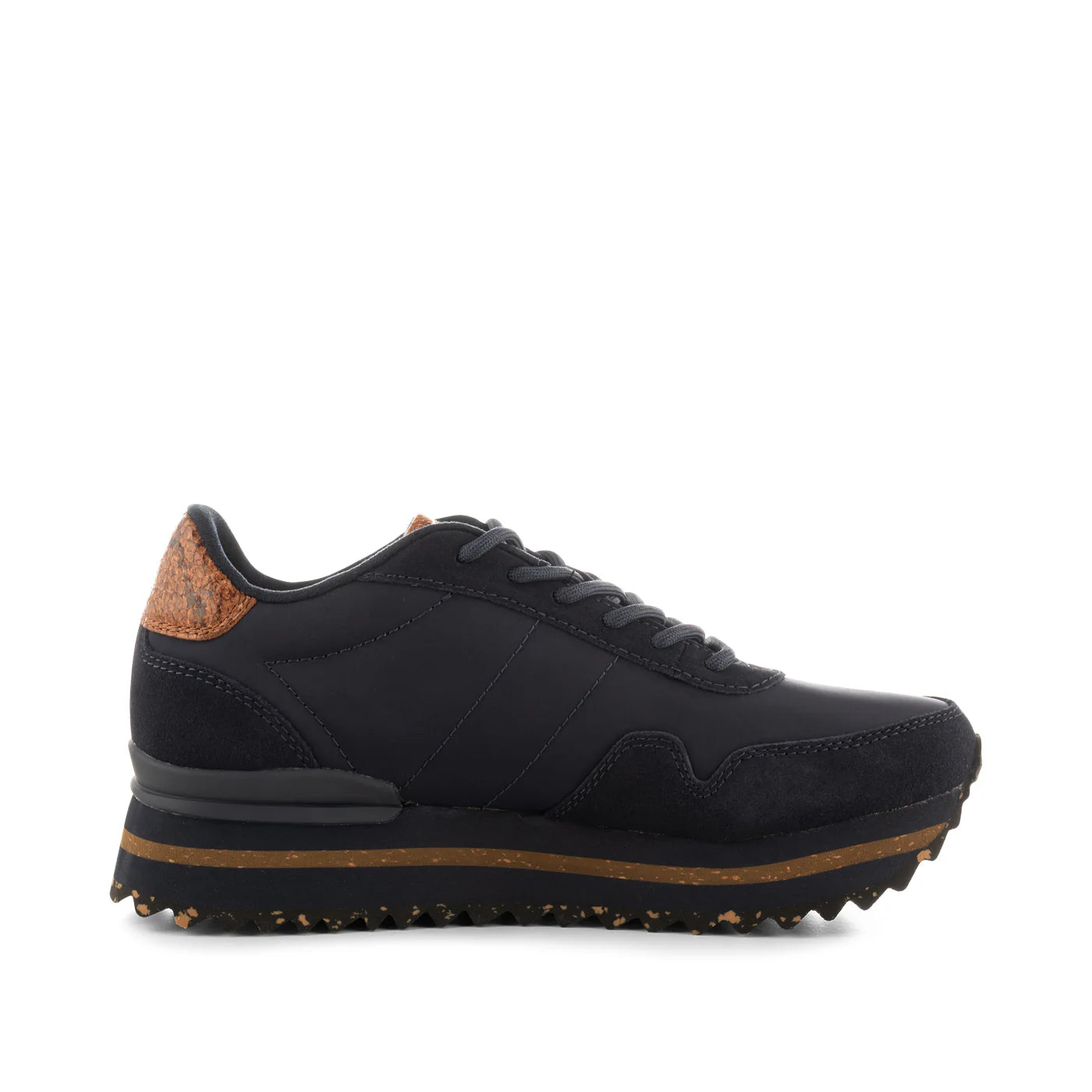 Woden Nora Leather Runner - Dark Navy