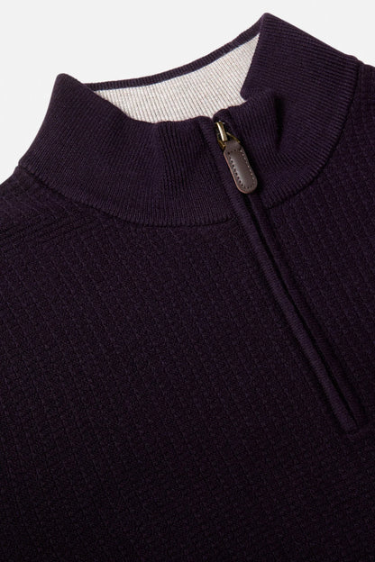 Benetti Oliver 1/4 Zip Knit - Plum