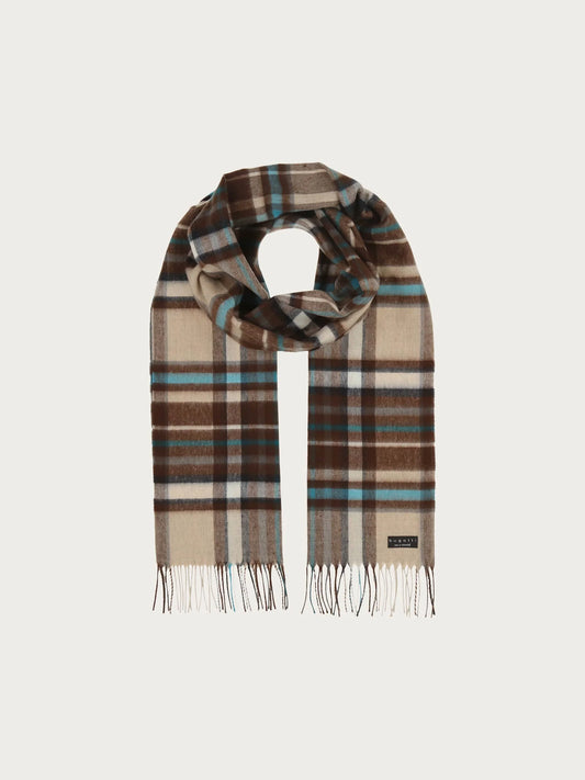 Bugatti Cashmink Check Scarf - Brown