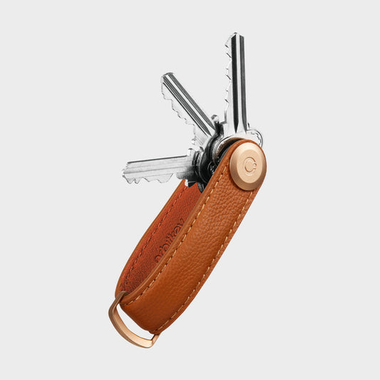 Orbitkey Key Organiser Pebbled-Leather - Amber