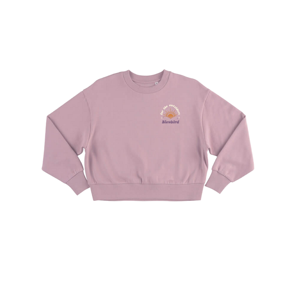 Bleubird Outsider Cropped Crew - Pink