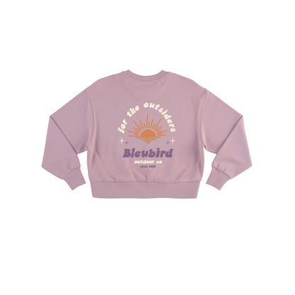 Bleubird Outsider Cropped Crew - Pink