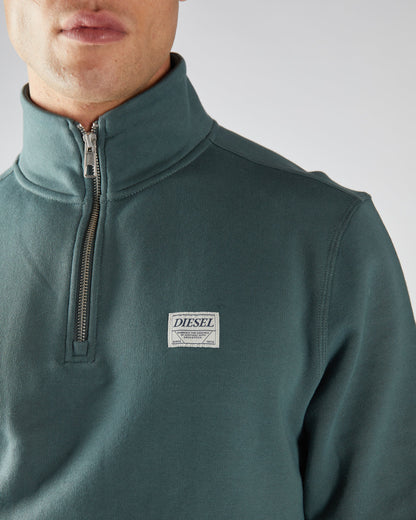 Diesel Presley Half Zip - Lawn Green