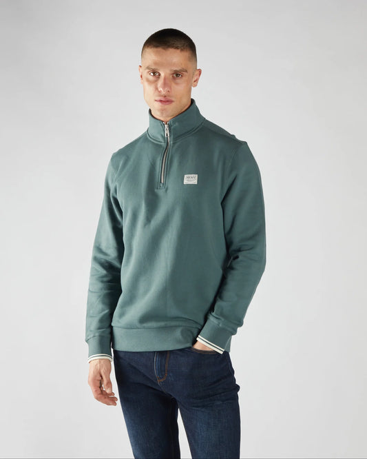 Diesel Presley Half Zip - Lawn Green