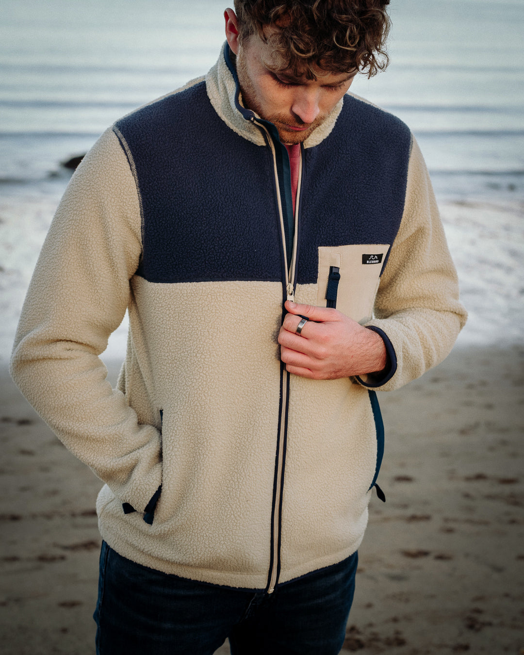 Bleubird Polar Fleece Full Zip - Beige