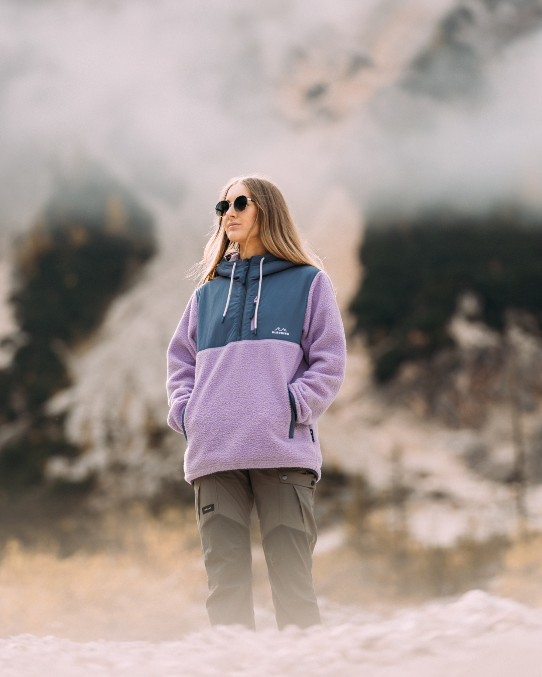 Bluebird Polar Hyrid Fleece - Lavender